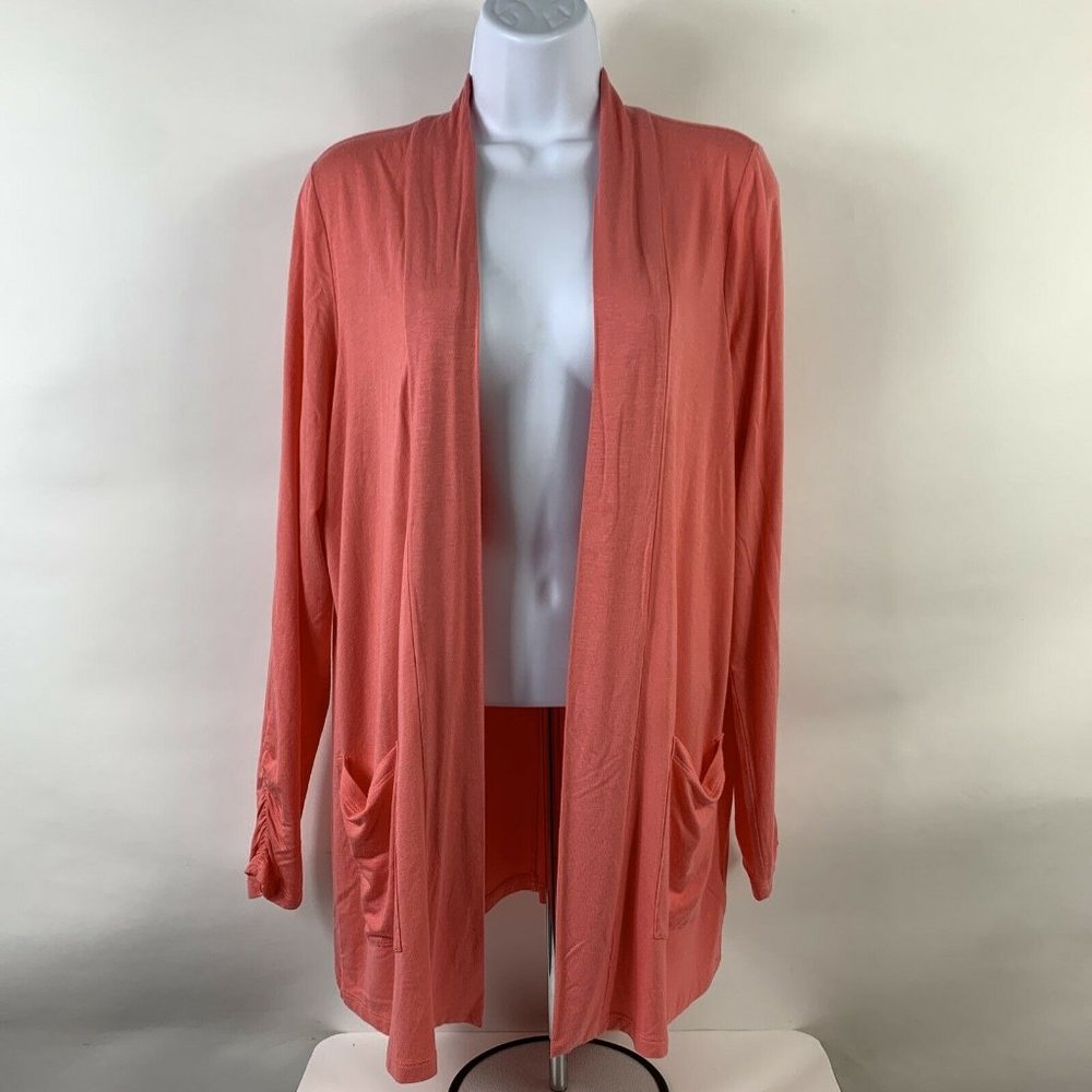 Torrid Cardigan Women's Size 00 Super Soft Knits Long Sleeve Pink Stretch Casual